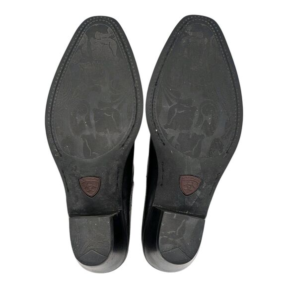 Ariat Women's Desert Star Black Turquoise Mules Leather Western Cowgirl Size 8 - Picture 6 of 8